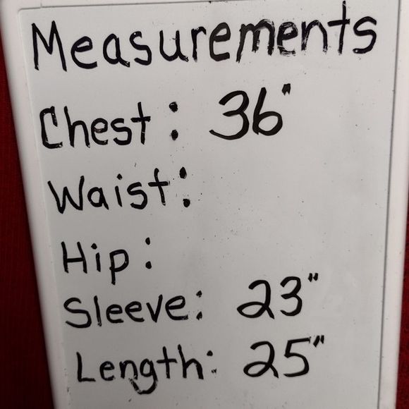 Izod VTG Cardigan Sweater Red Open Knit Ribbed Trim Open Front Size Small - Picture 10 of 10